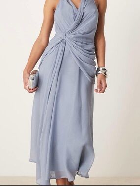 knee length dresses for ladies Rent Asos Design Flutter Sleeve Midi Dress In Corded Lace